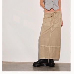 FREE PEOPLE Khaki Maxi Skirt